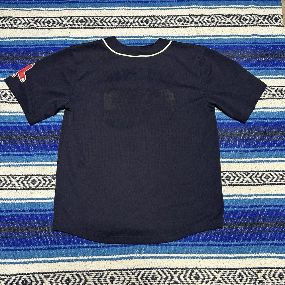 Vintage 90's Majestic MLB Boston Red Sox Alternate Navy Blue Jersey Size Medium